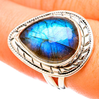 Labradorite Rings handcrafted by Ana Silver Co - RING120762