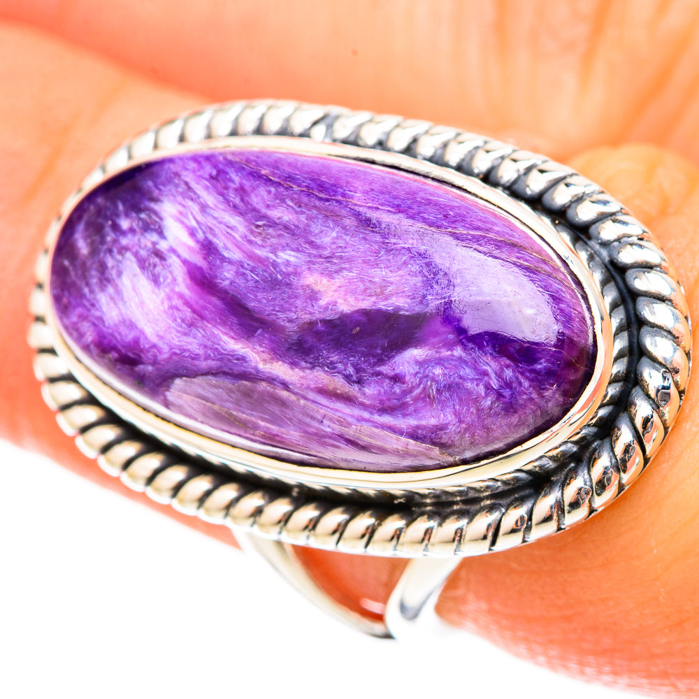 Charoite Rings handcrafted by Ana Silver Co - RING120777