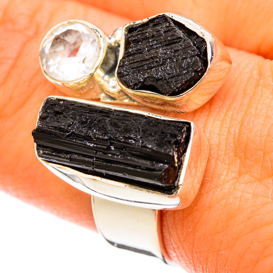 Black Tourmaline Rings handcrafted by Ana Silver Co - RING120782