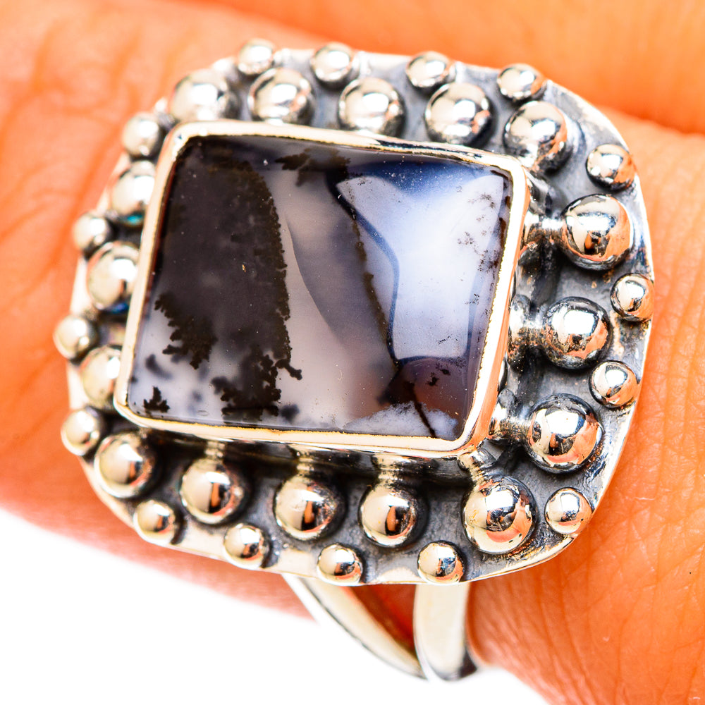 Dendritic Opal Rings handcrafted by Ana Silver Co - RING120784