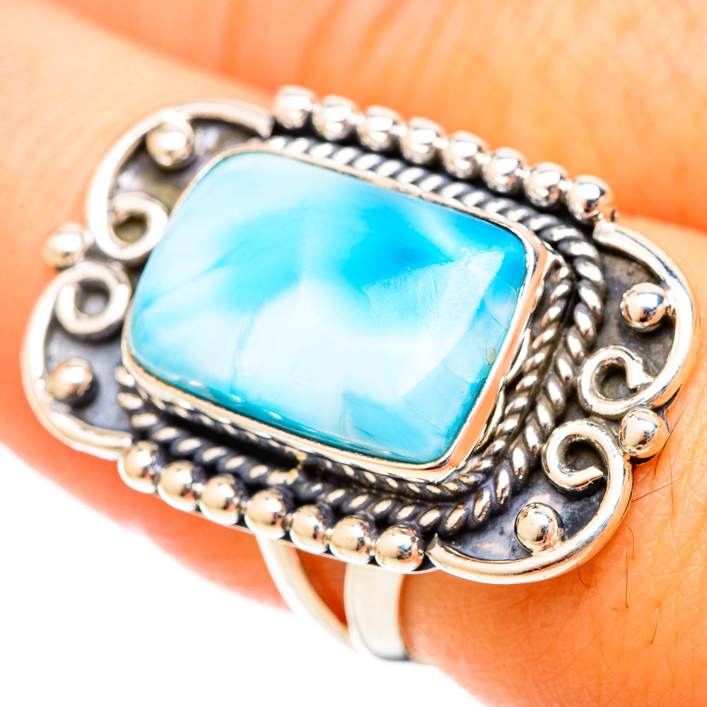 Larimar Rings handcrafted by Ana Silver Co - RING120793