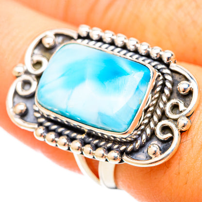 Larimar Rings handcrafted by Ana Silver Co - RING120793