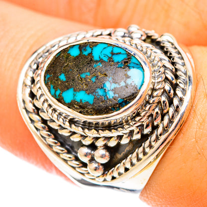 Tibetan Turquoise Rings handcrafted by Ana Silver Co - RING120797