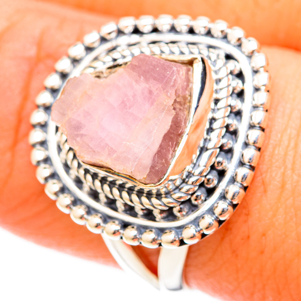 Rose Quartz Rings handcrafted by Ana Silver Co - RING120808