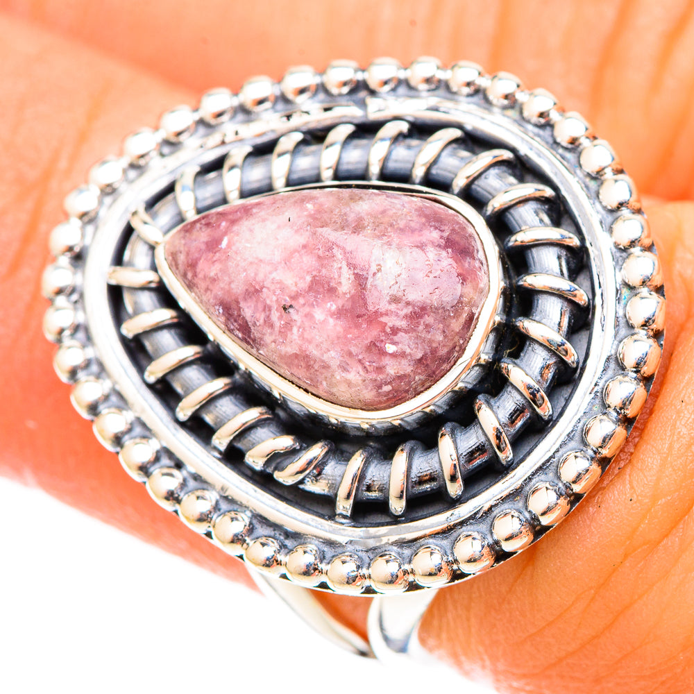 Lepidolite Rings handcrafted by Ana Silver Co - RING120809