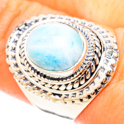 Larimar Rings handcrafted by Ana Silver Co - RING120823