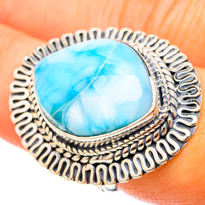 Larimar Rings handcrafted by Ana Silver Co - RING120828