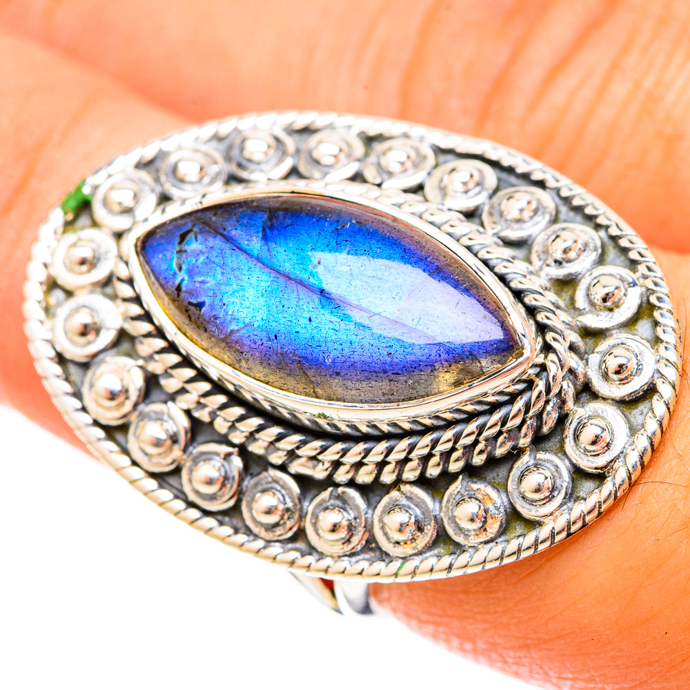 Labradorite Rings handcrafted by Ana Silver Co - RING120830