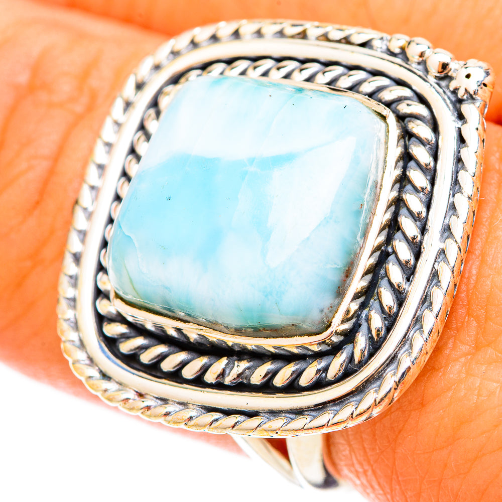 Larimar Rings handcrafted by Ana Silver Co - RING120833