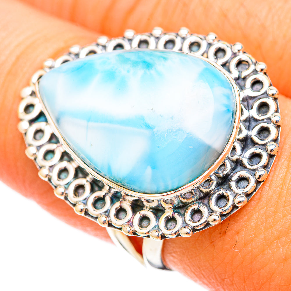 Larimar Rings handcrafted by Ana Silver Co - RING120835