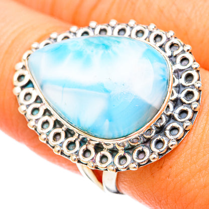 Larimar Rings handcrafted by Ana Silver Co - RING120835