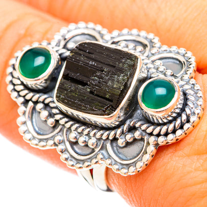 Black Tourmaline Rings handcrafted by Ana Silver Co - RING120838