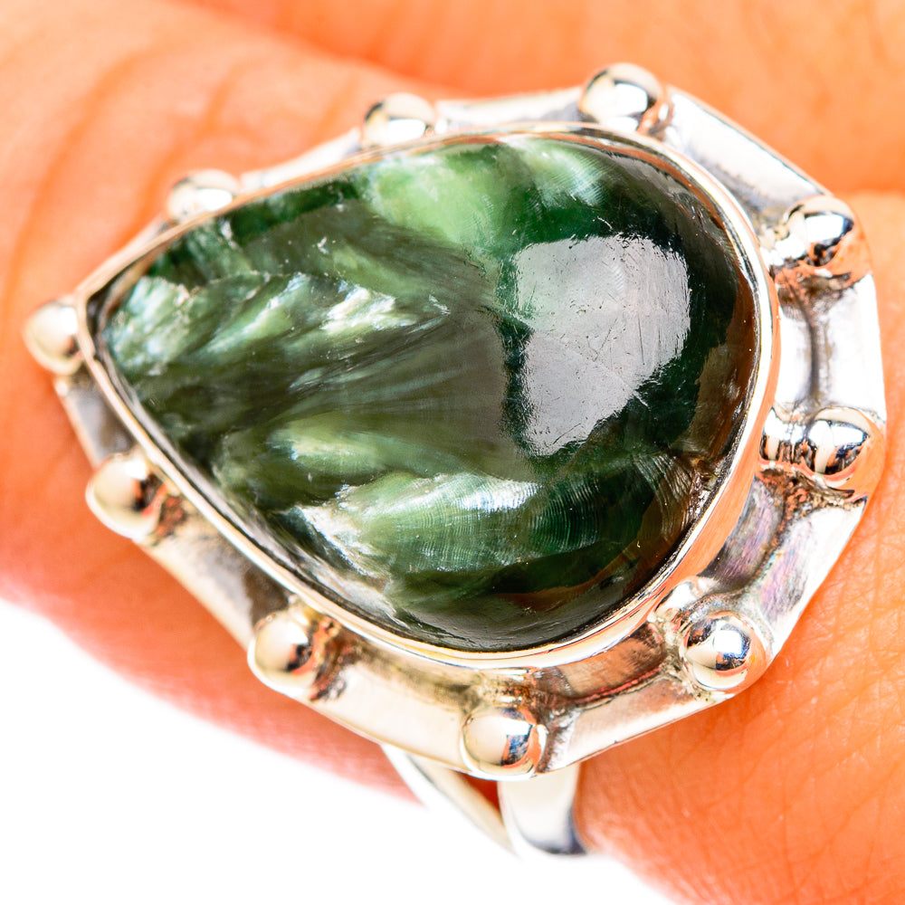 Seraphinite Rings handcrafted by Ana Silver Co - RING120840