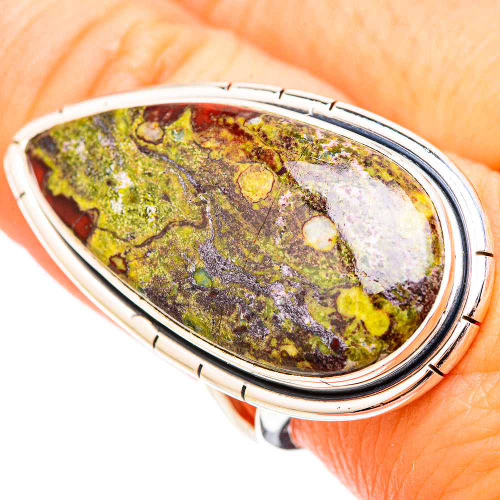 Dragon's Blood Stone Rings handcrafted by Ana Silver Co - RING120847