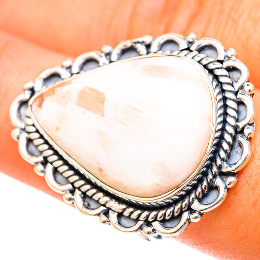 Scolecite Rings handcrafted by Ana Silver Co - RING120852