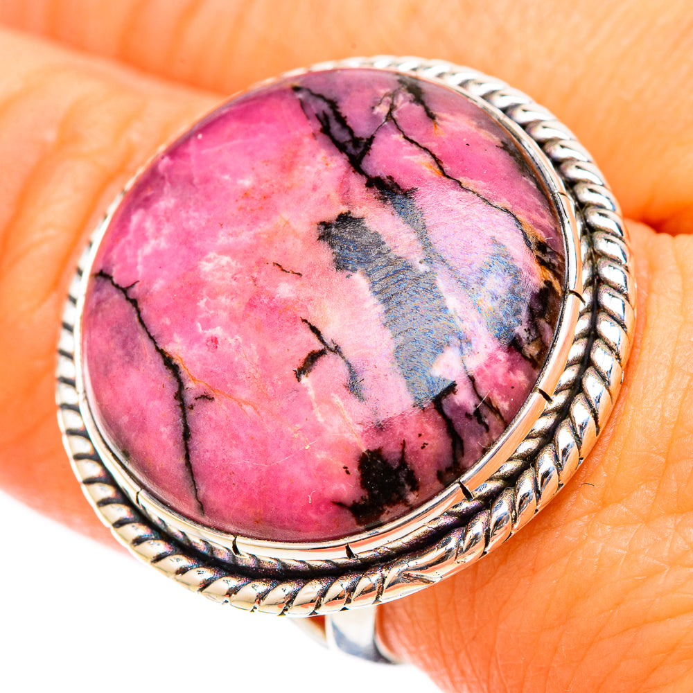 Rhodonite Rings handcrafted by Ana Silver Co - RING120854