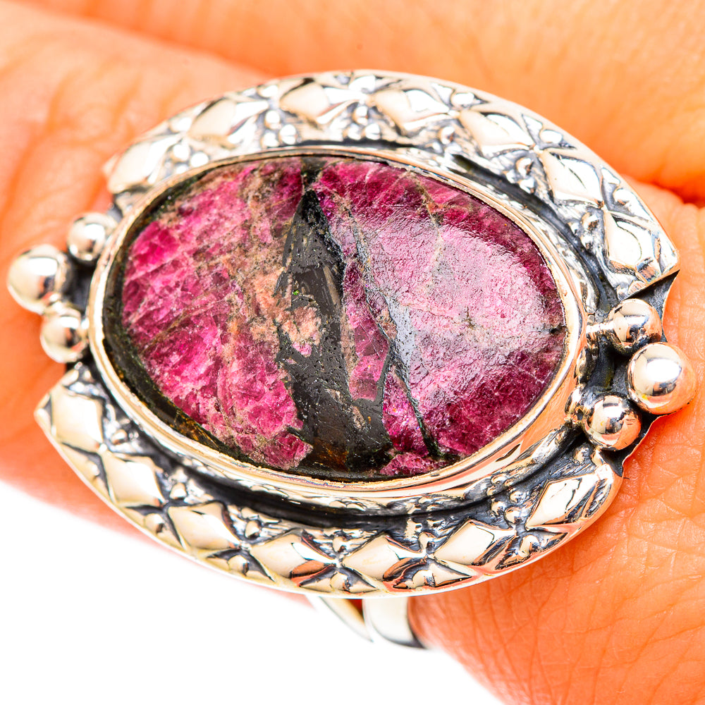 Russian Eudialyte Rings handcrafted by Ana Silver Co - RING120857