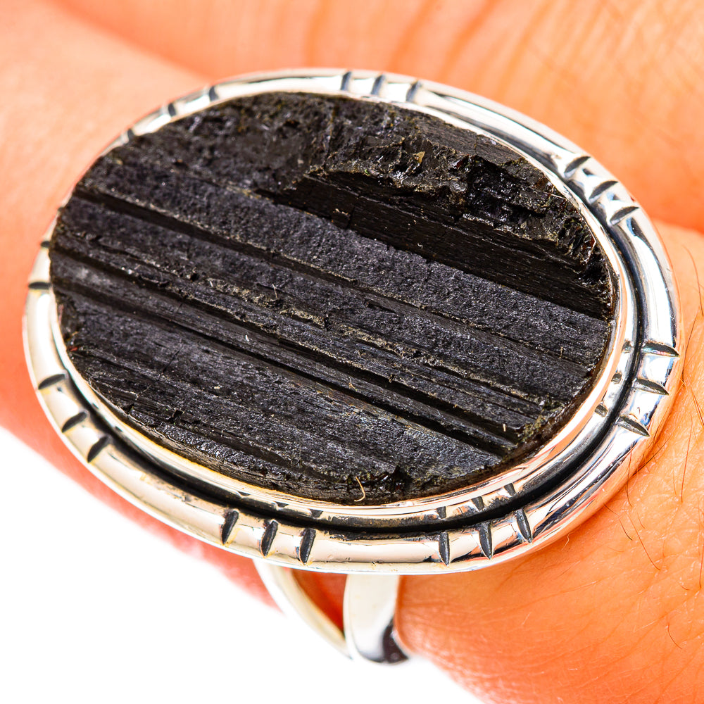 Black Tourmaline Rings handcrafted by Ana Silver Co - RING120864