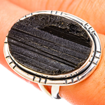 Black Tourmaline Rings handcrafted by Ana Silver Co - RING120864