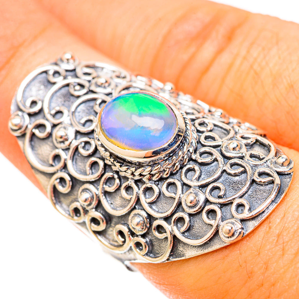 Ethiopian Opal Rings handcrafted by Ana Silver Co - RING120880