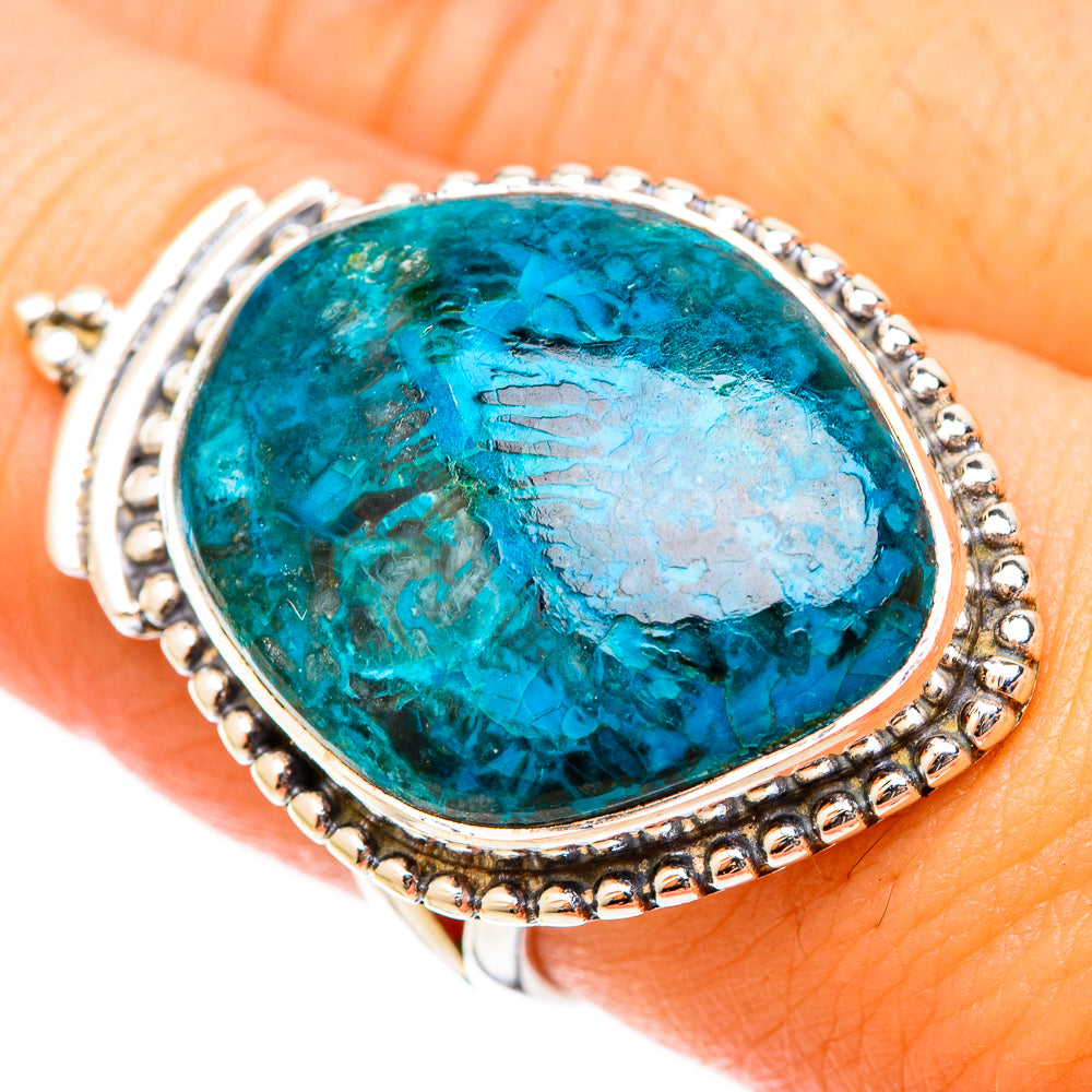 Chrysocolla Rings handcrafted by Ana Silver Co - RING120884