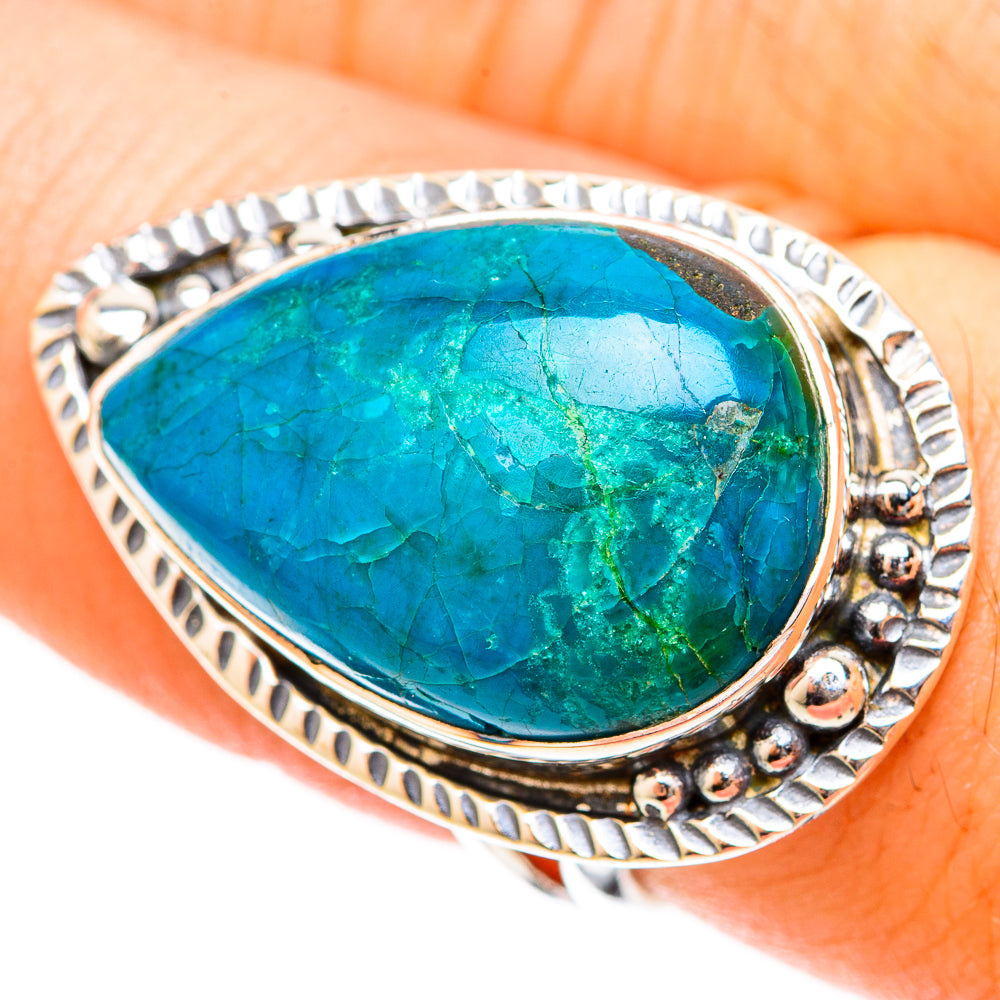 Chrysocolla Rings handcrafted by Ana Silver Co - RING120890