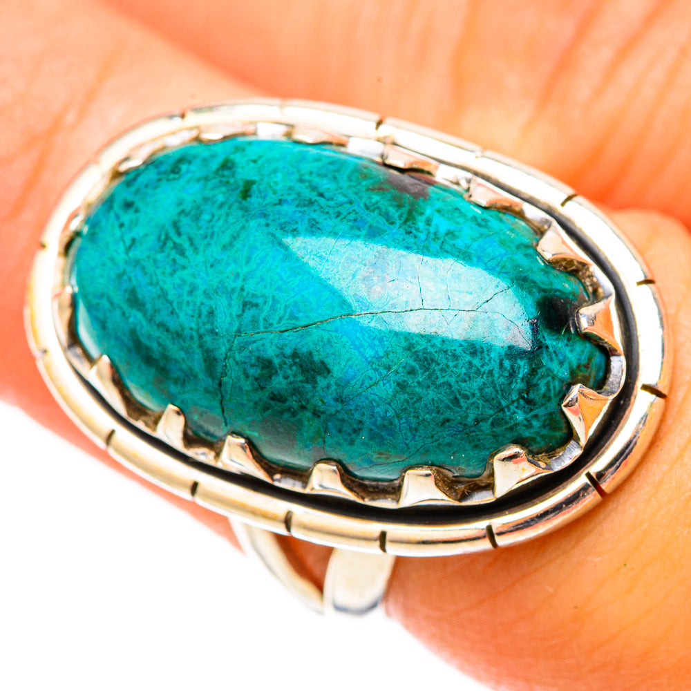 Chrysocolla Rings handcrafted by Ana Silver Co - RING120893