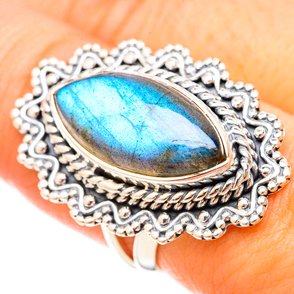 Labradorite Rings handcrafted by Ana Silver Co - RING120894