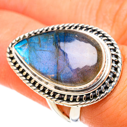 Labradorite Rings handcrafted by Ana Silver Co - RING120895