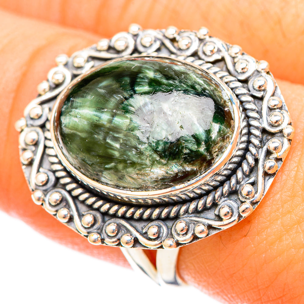 Seraphinite Rings handcrafted by Ana Silver Co - RING120904