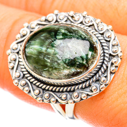 Seraphinite Rings handcrafted by Ana Silver Co - RING120904