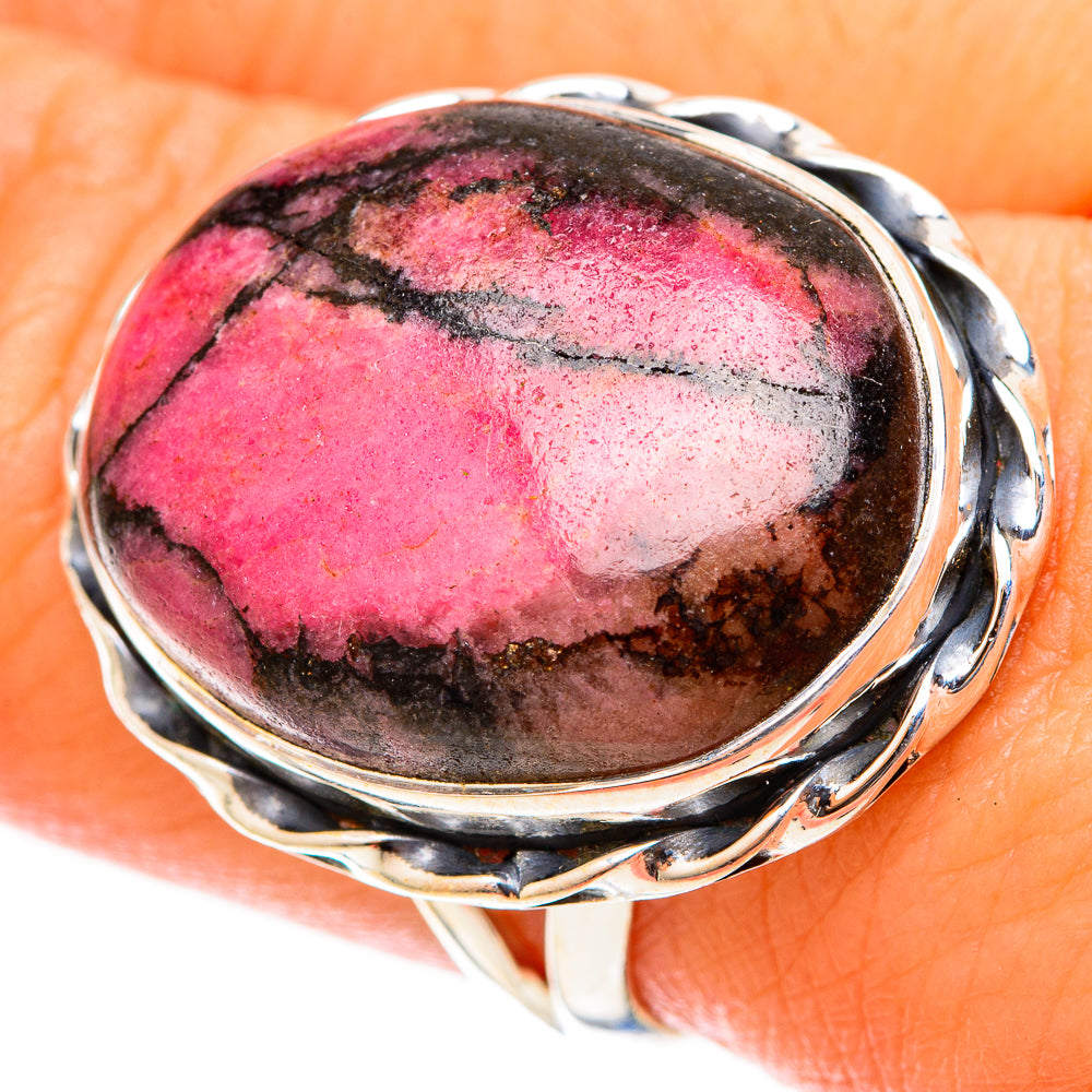 Rhodonite Rings handcrafted by Ana Silver Co - RING120915