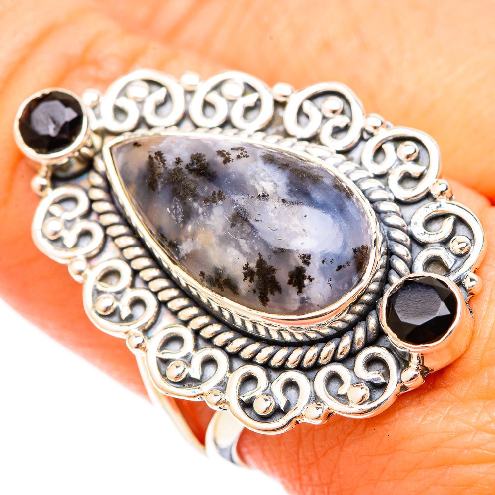 Dendritic Opal Rings handcrafted by Ana Silver Co - RING120920
