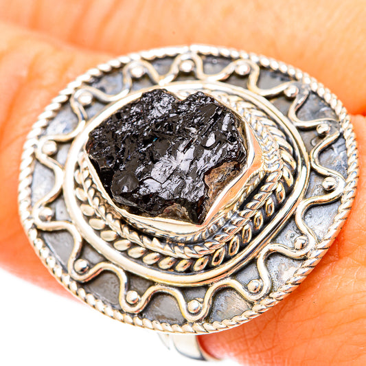 Black Tourmaline Rings handcrafted by Ana Silver Co - RING120922