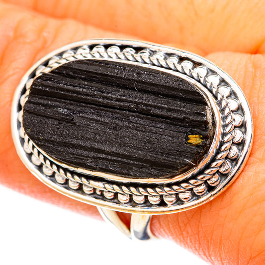 Black Tourmaline Rings handcrafted by Ana Silver Co - RING120924