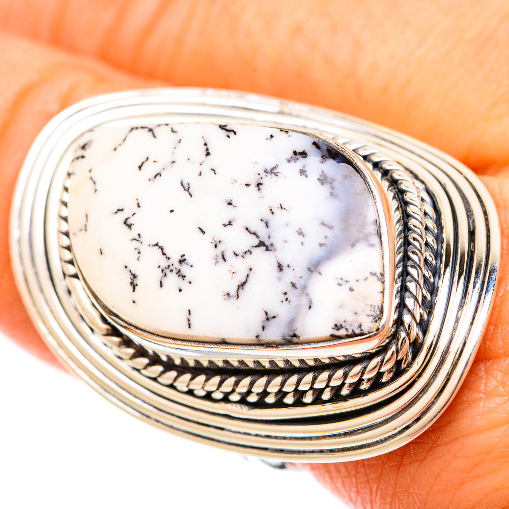 Dendritic Opal Rings handcrafted by Ana Silver Co - RING120932