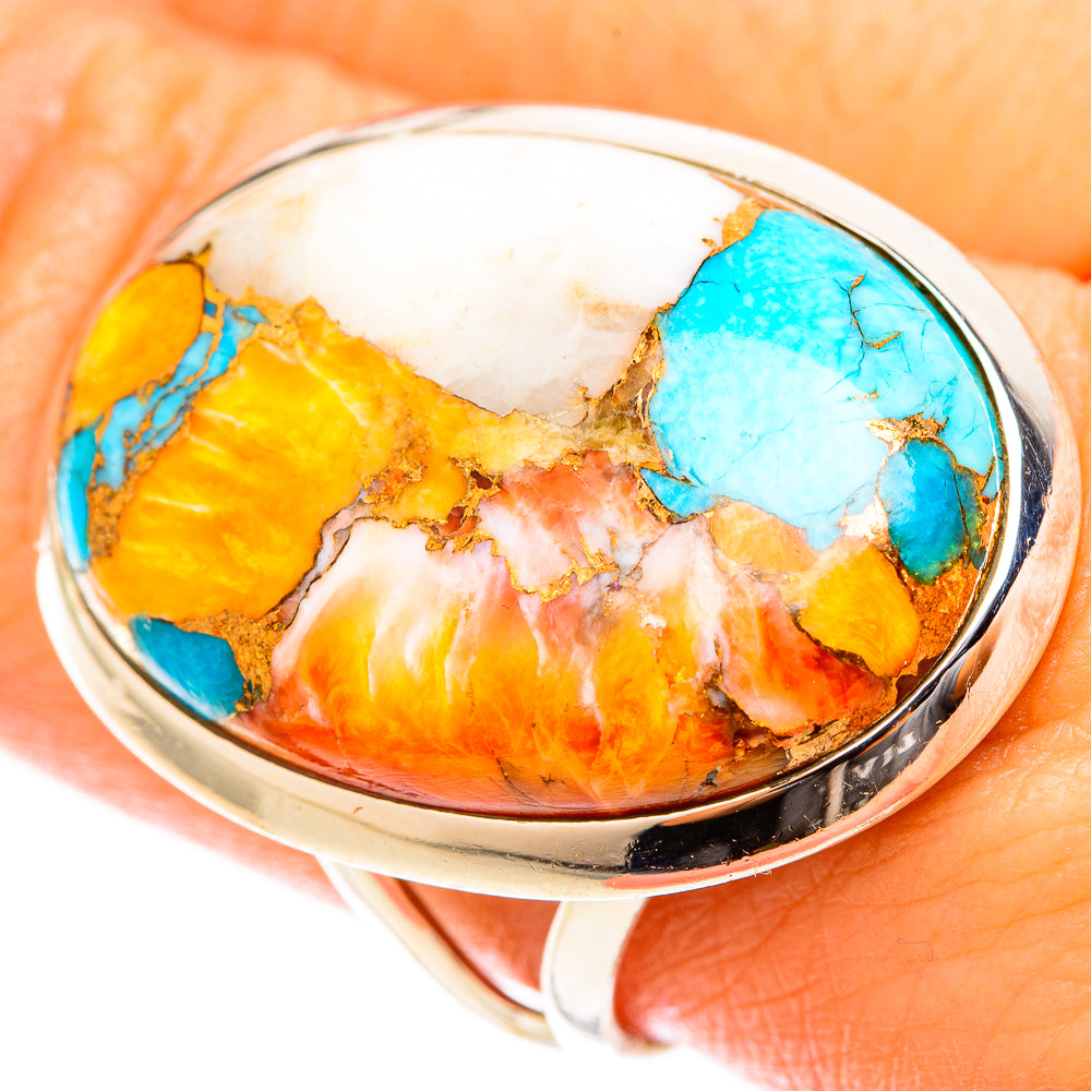 Spiny Oyster Turquoise Rings handcrafted by Ana Silver Co - RING120935