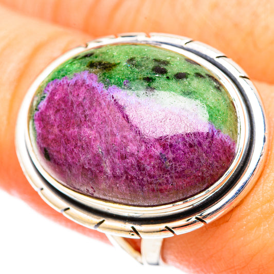 Ruby Zoisite Rings handcrafted by Ana Silver Co - RING120936