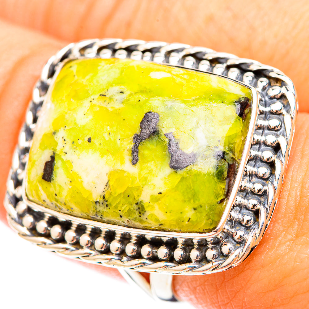 Lizardite Rings handcrafted by Ana Silver Co - RING120941