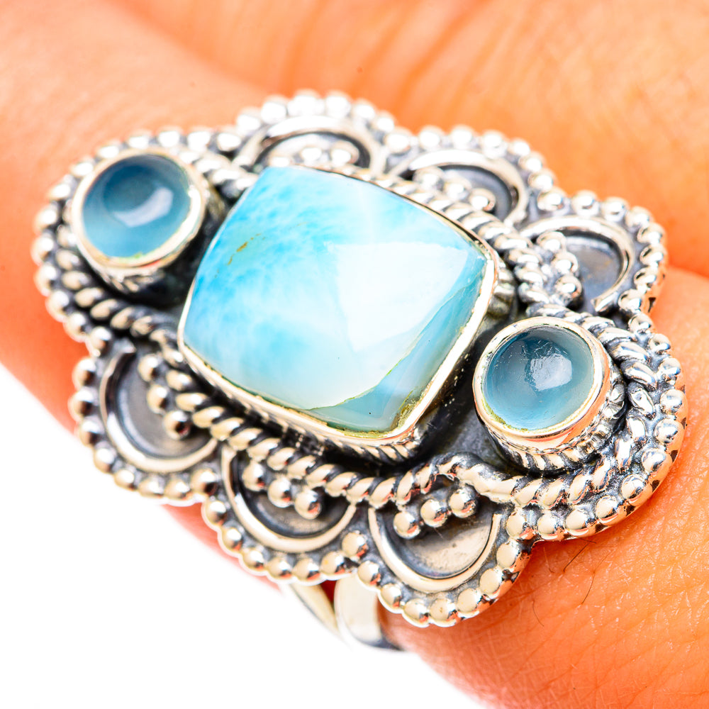 Larimar Rings handcrafted by Ana Silver Co - RING120944