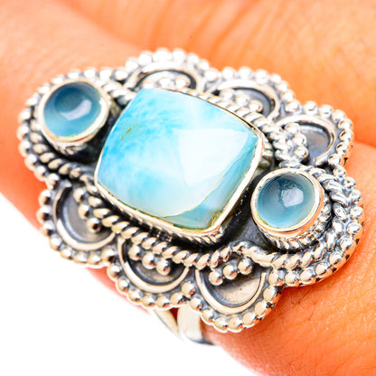 Larimar Rings handcrafted by Ana Silver Co - RING120944