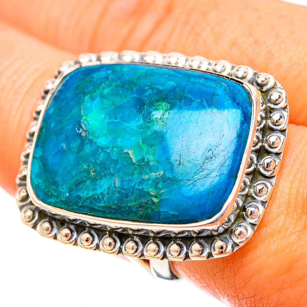 Chrysocolla Rings handcrafted by Ana Silver Co - RING120949