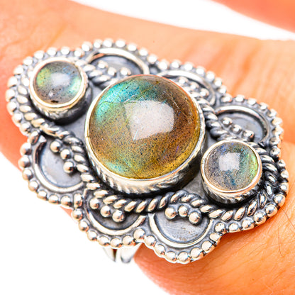 Labradorite Rings handcrafted by Ana Silver Co - RING120956