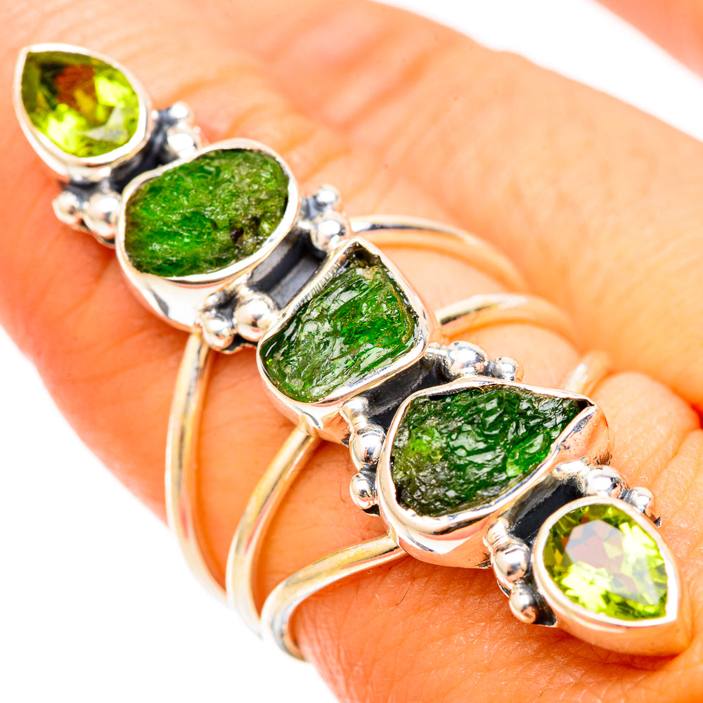 Chrome Diopside Rings handcrafted by Ana Silver Co - RING120958
