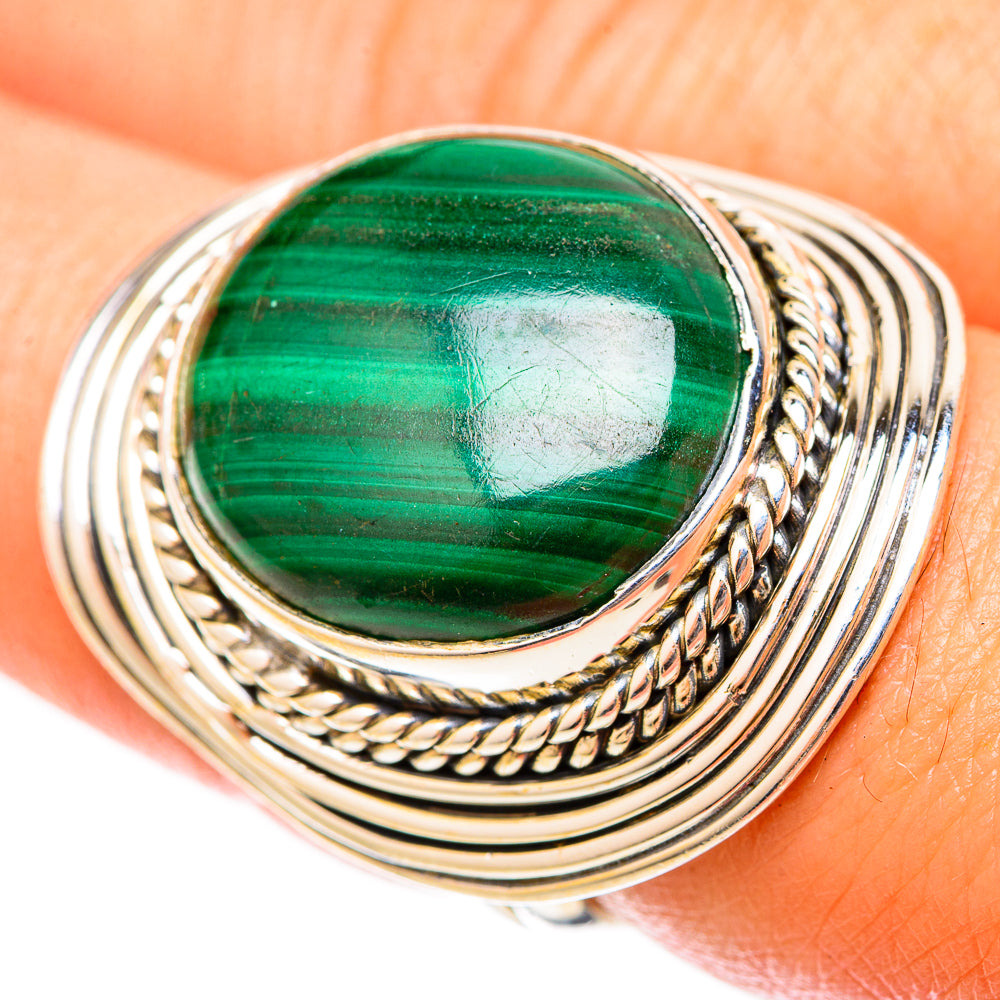 Malachite Rings handcrafted by Ana Silver Co - RING120963