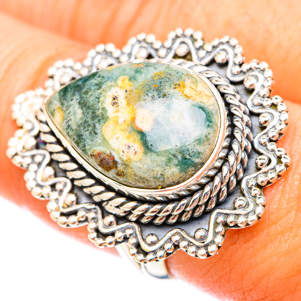 Ocean Jasper Rings handcrafted by Ana Silver Co - RING120968