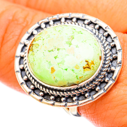 Lemon Chrysoprase Rings handcrafted by Ana Silver Co - RING120969