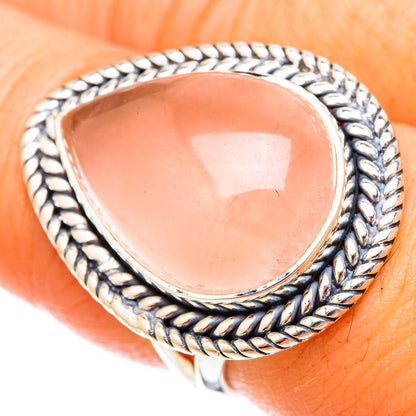 Rose Quartz Rings handcrafted by Ana Silver Co - RING120975