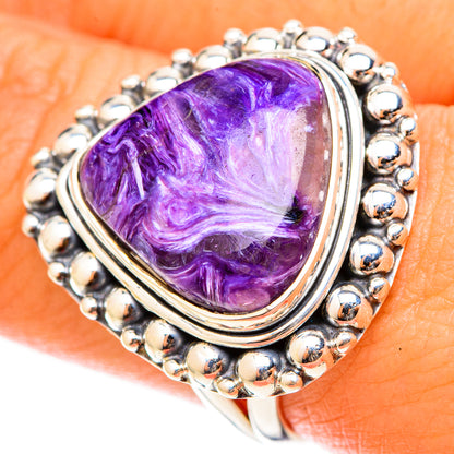 Charoite Rings handcrafted by Ana Silver Co - RING120978