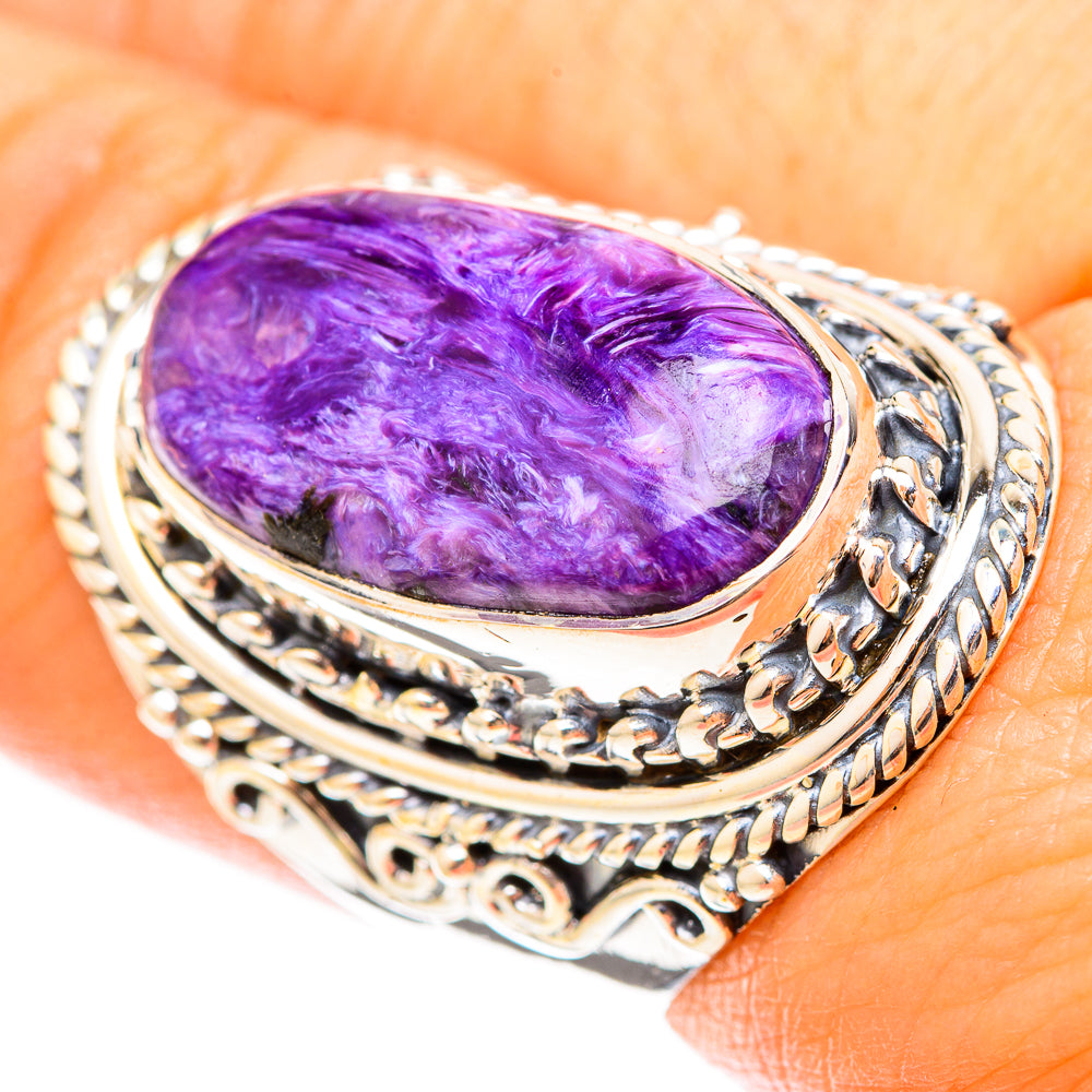 Charoite Rings handcrafted by Ana Silver Co - RING120981